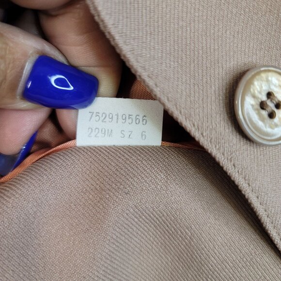 70s Levi Women Blazer Size 6 Woven Western Taupe Autumn Earthy Natural Deadstock - Picture 9 of 11